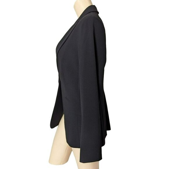 Calvin Klein Tailored Black Blazer Women Size 8 Office Career Minimalist Classic - Picture 3 of 9